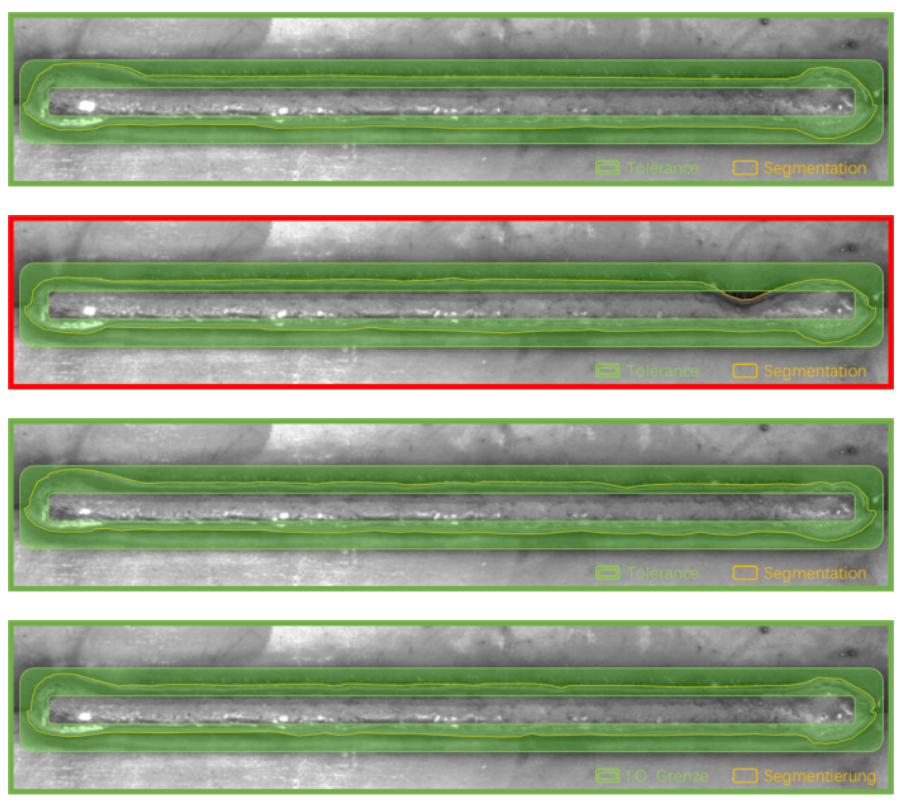 IUNA Weld Seam Scanner - AI analysis with tolerance and segmentation