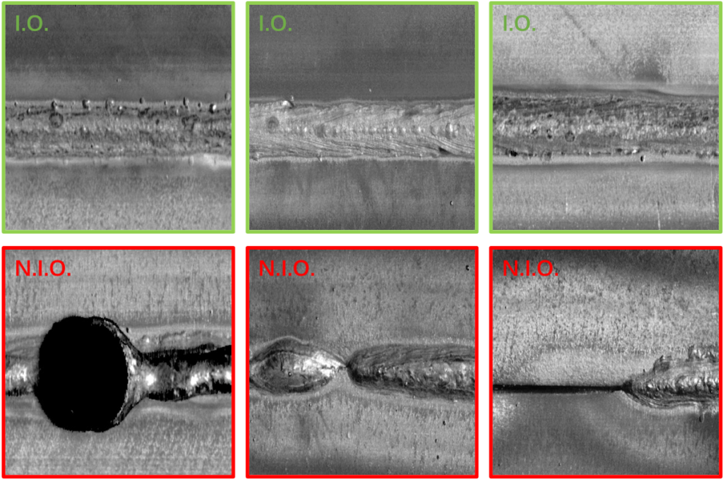 IUNA Weld Seam Scanner - Comparison of good and defective welds